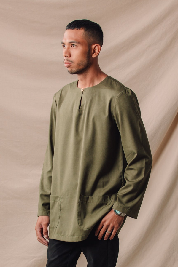 AR-024 Single Button Round Neck Kurta